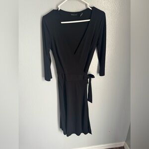 New York and Company Black Wrap Dress Size Small